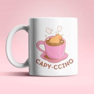 Capy-ccino capybara fehér bögre