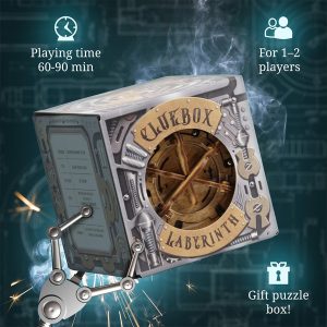 Cluebox 3D Logikai doboz rejtett tárolóval – A Labirintus